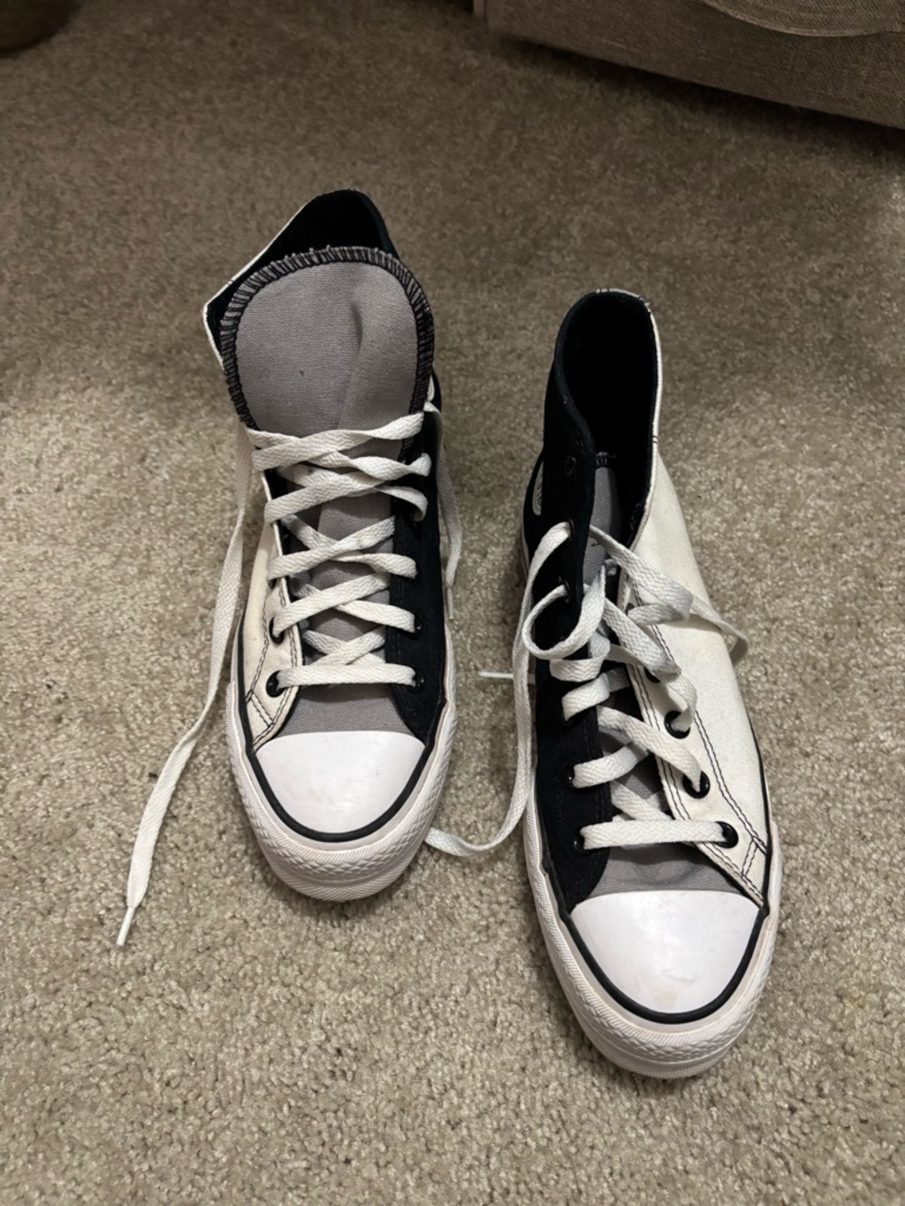 Converse Black and White High-Top Sneakers